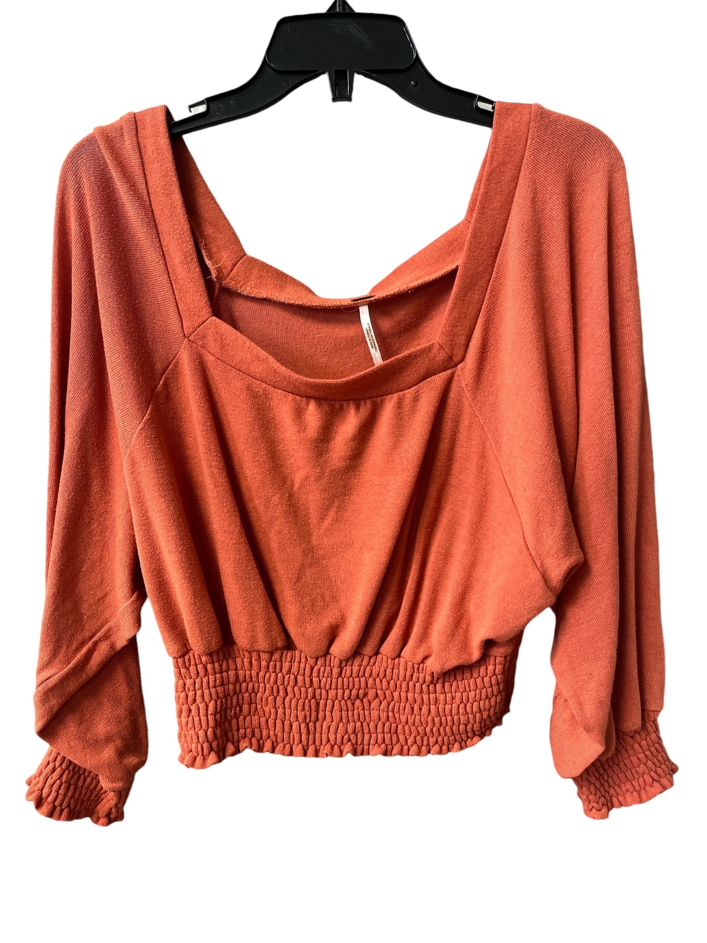 Top Long Sleeve By Free People In Orange, Size: M