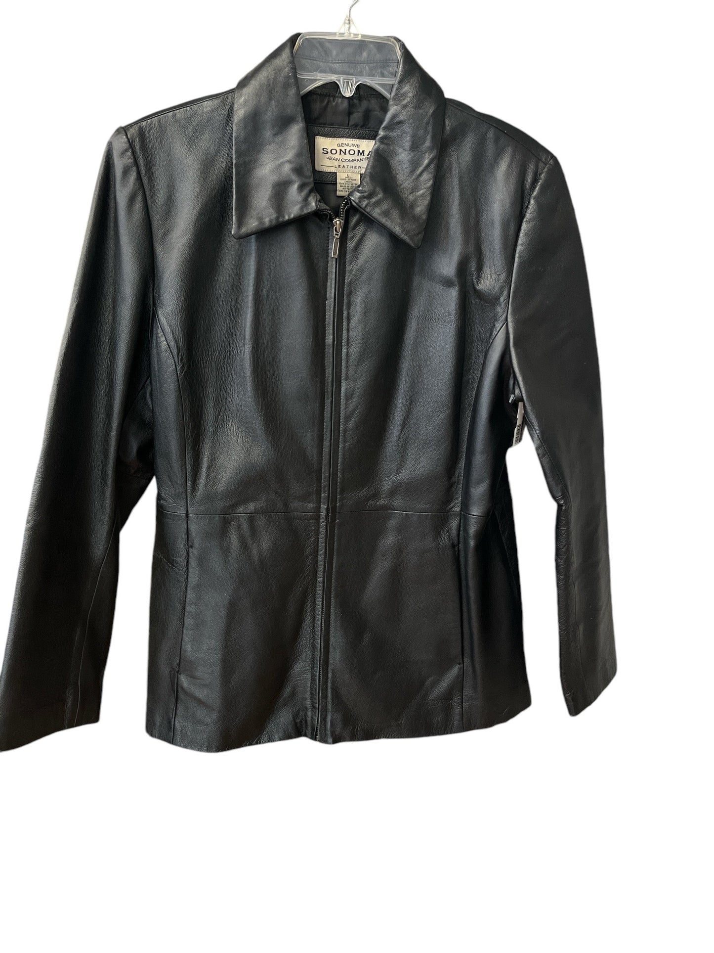 Jacket Leather By Sonoma In Black, Size: L