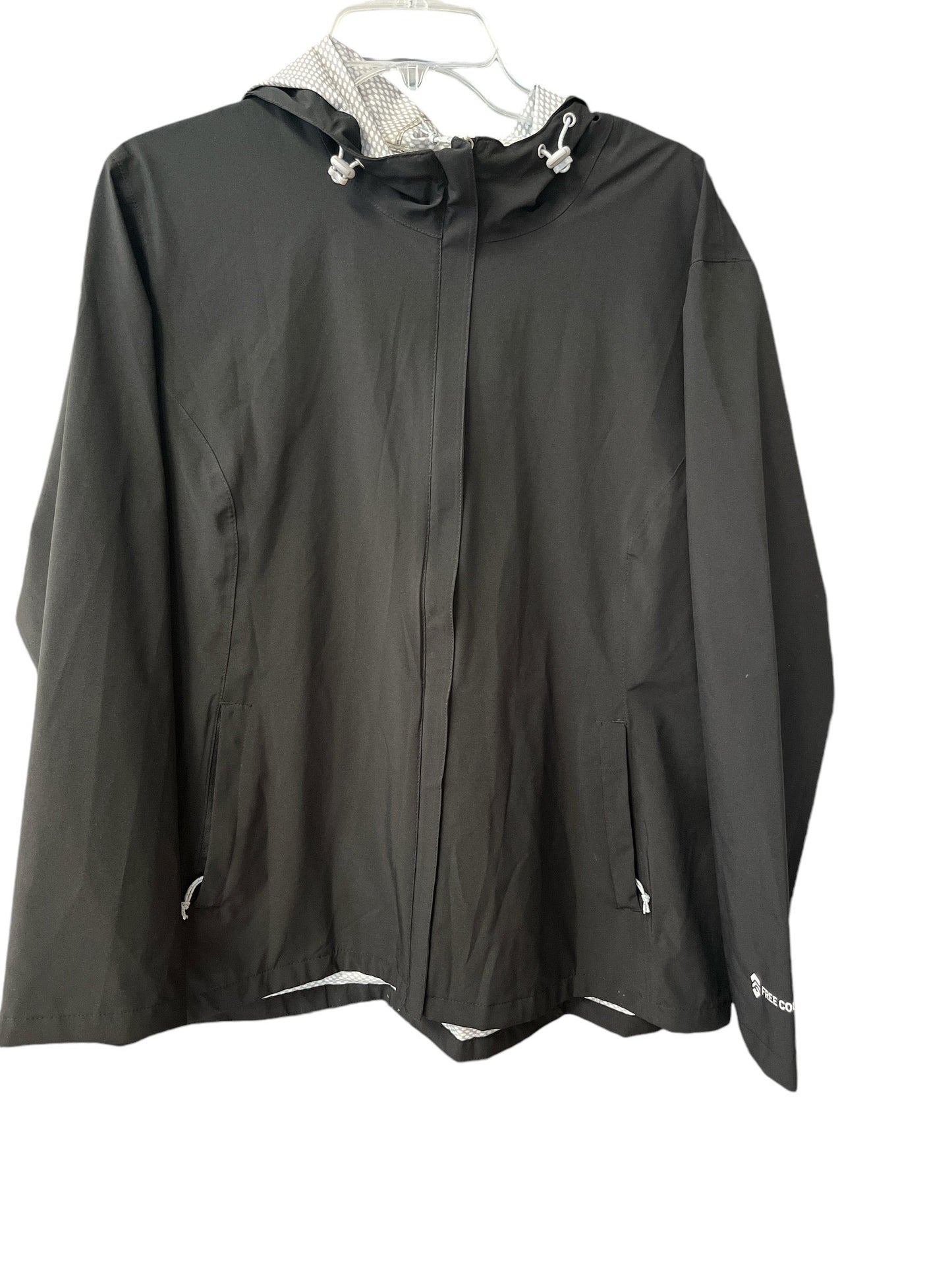 Jacket Windbreaker By Free Country In Black, Size: 1x