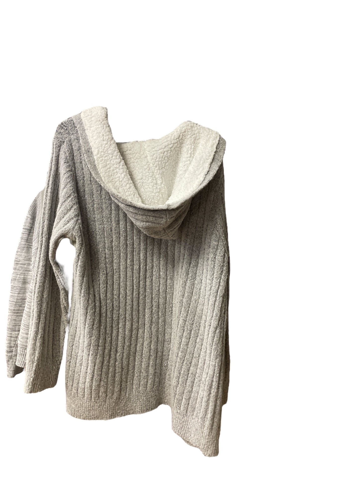 Sweater Cardigan By Almost Famous In Grey, Size: Xl