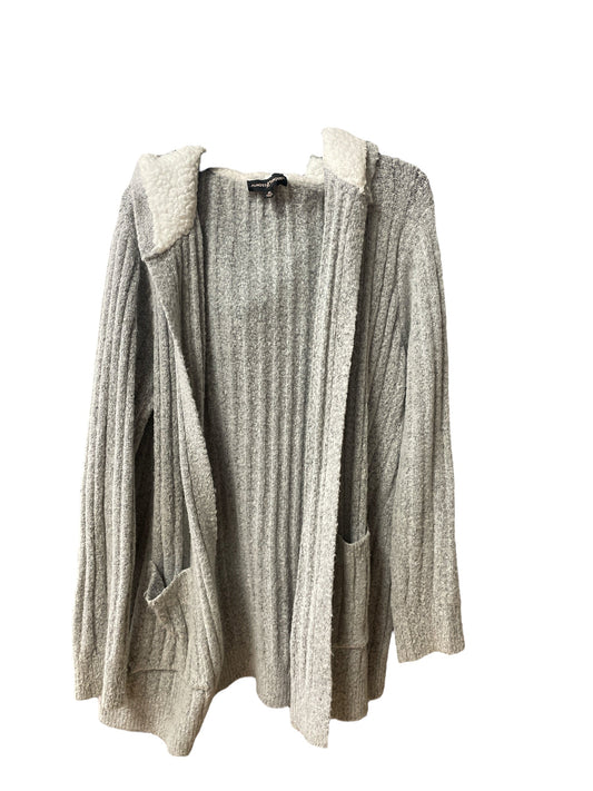 Sweater Cardigan By Almost Famous In Grey, Size: Xl