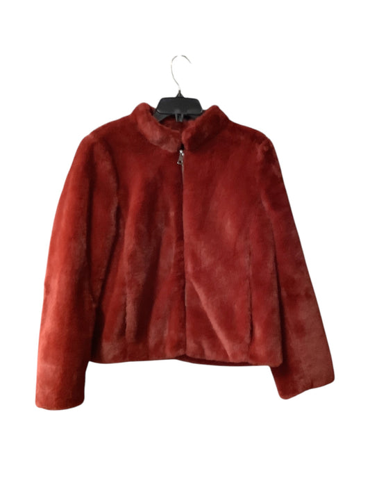 Jacket Faux Fur & Sherpa By Banana Republic In Red, Size: M