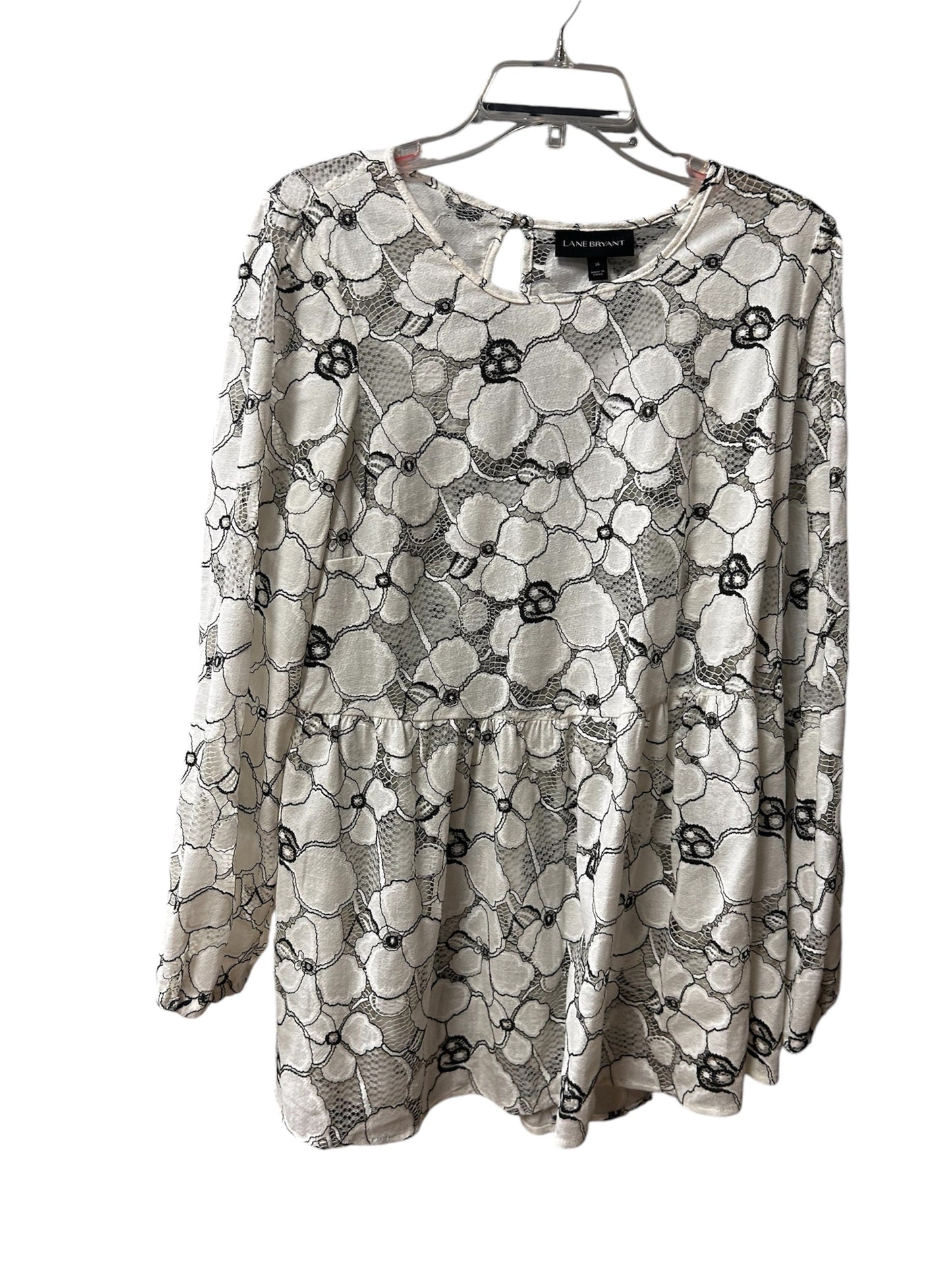 Top Long Sleeve By Lane Bryant In Floral Print, Size: 16