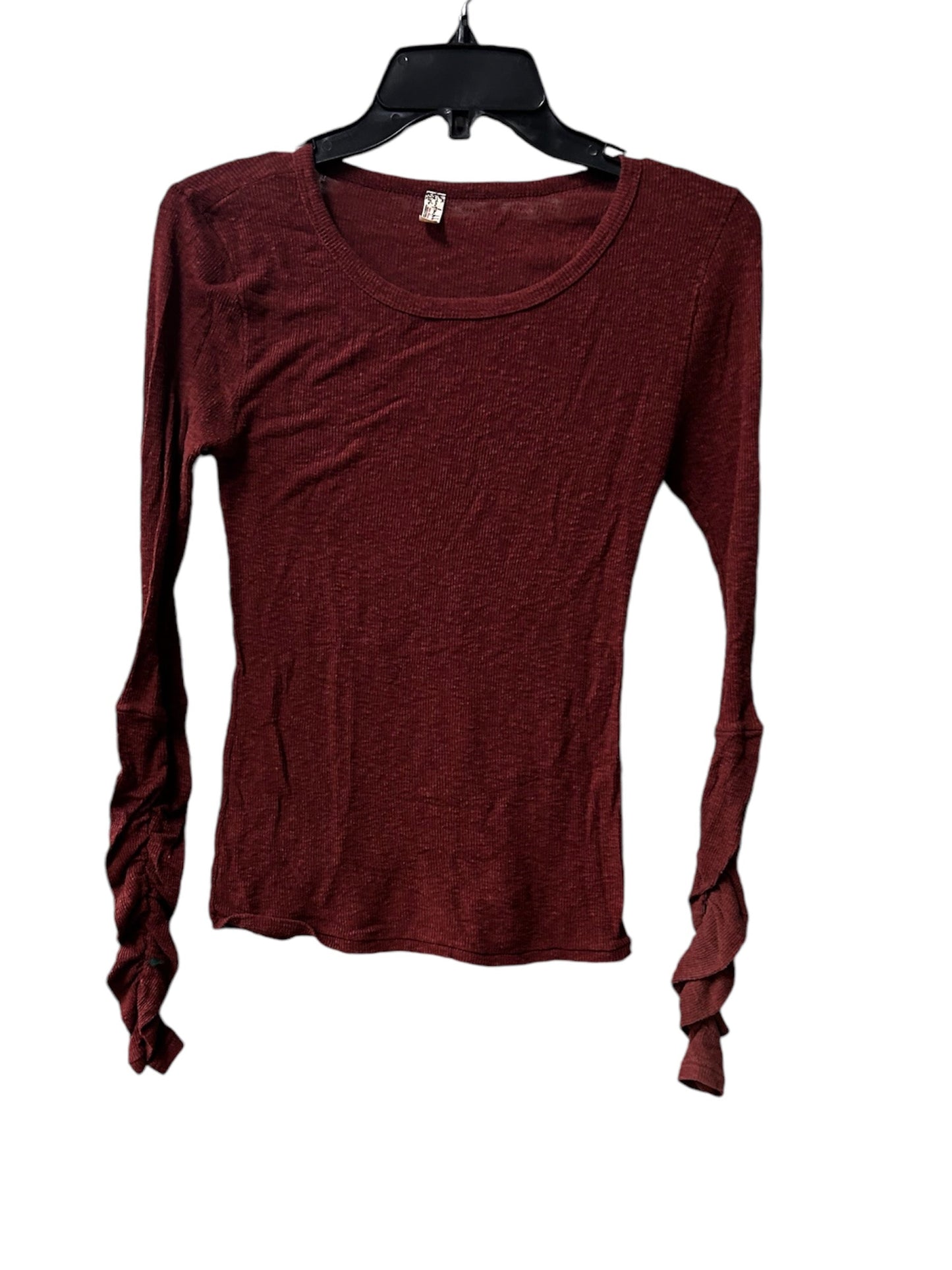 Top Long Sleeve Basic By Free People In Brown, Size: S