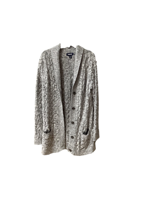 Sweater Cardigan By Lands End In Grey, Size: L