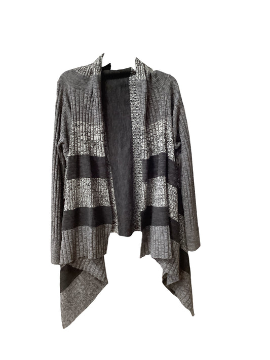 Sweater Cardigan By Style And Company In Grey, Size: L