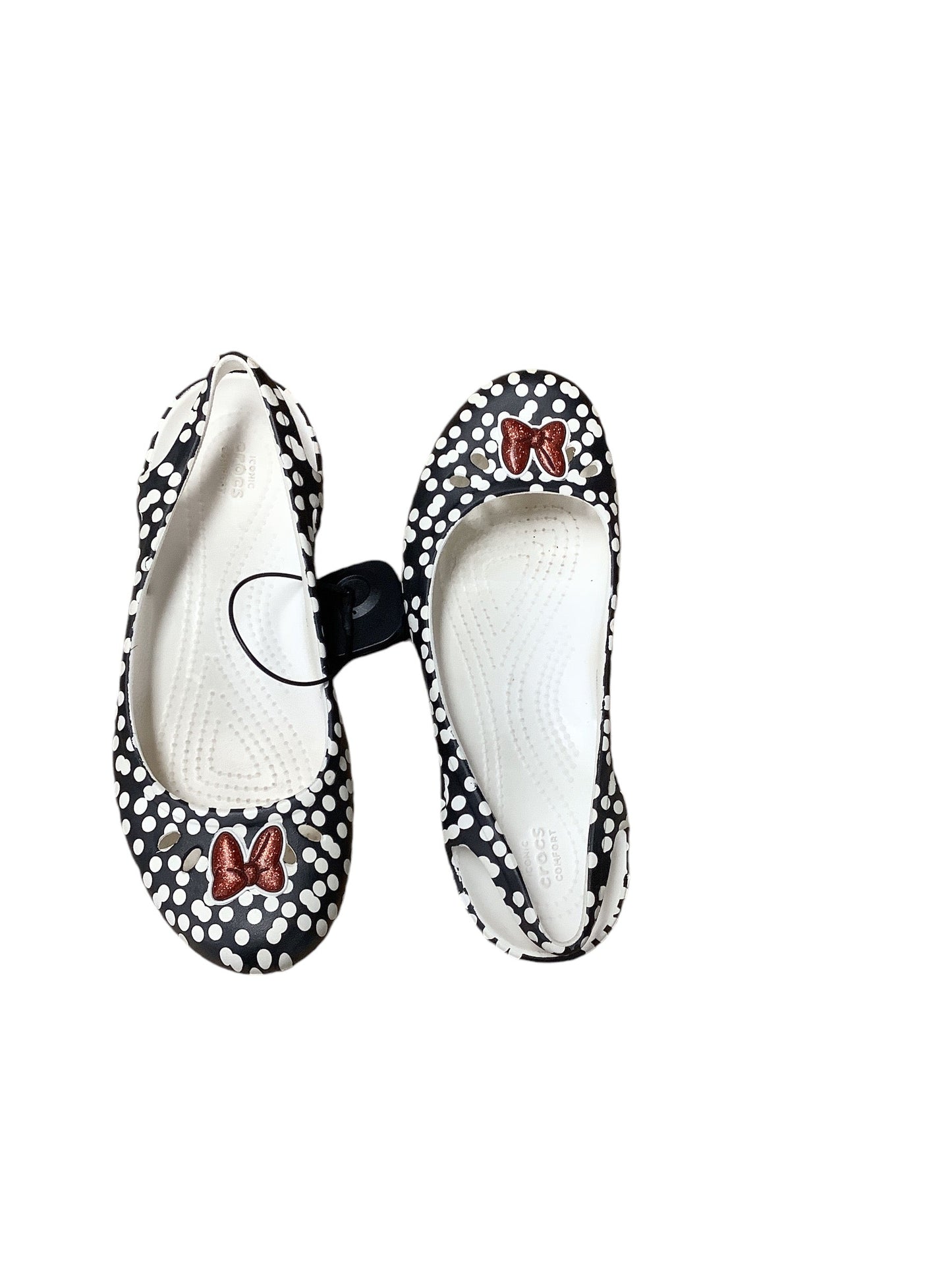 Shoes Flats By Crocs In Polkadot Pattern, Size: 7