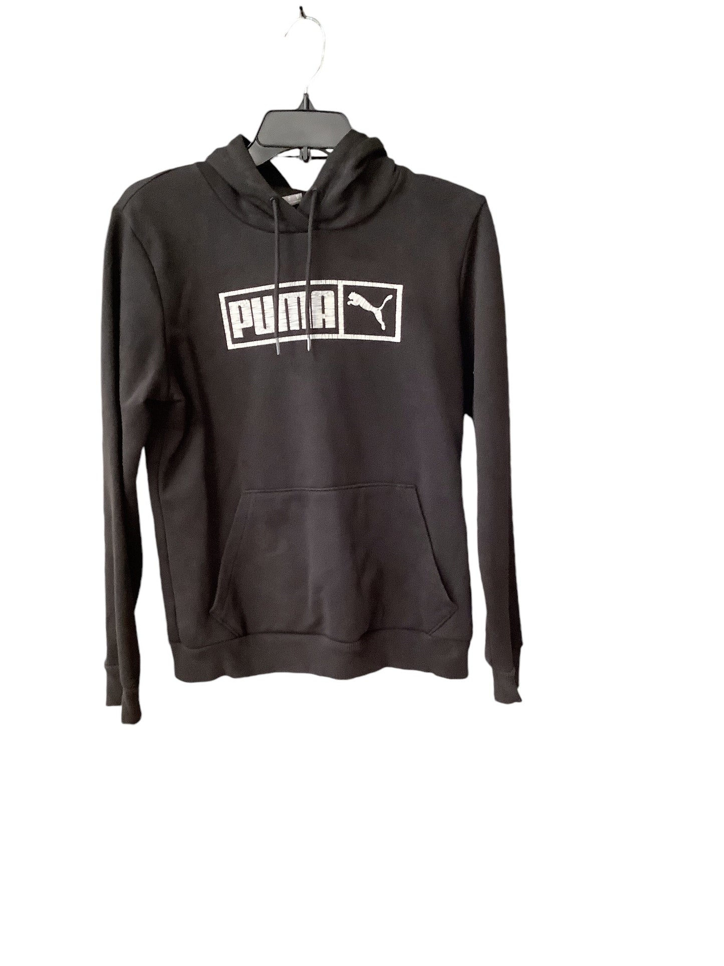 Athletic Sweatshirt Hoodie By Puma In Black, Size: M