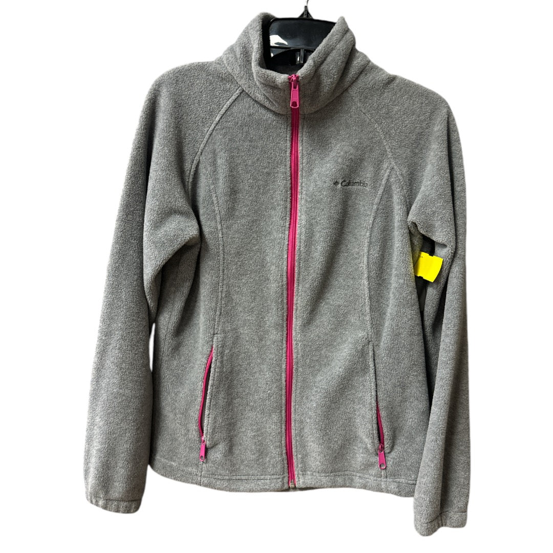 Jacket Fleece By Columbia In Grey & Pink, Size: M