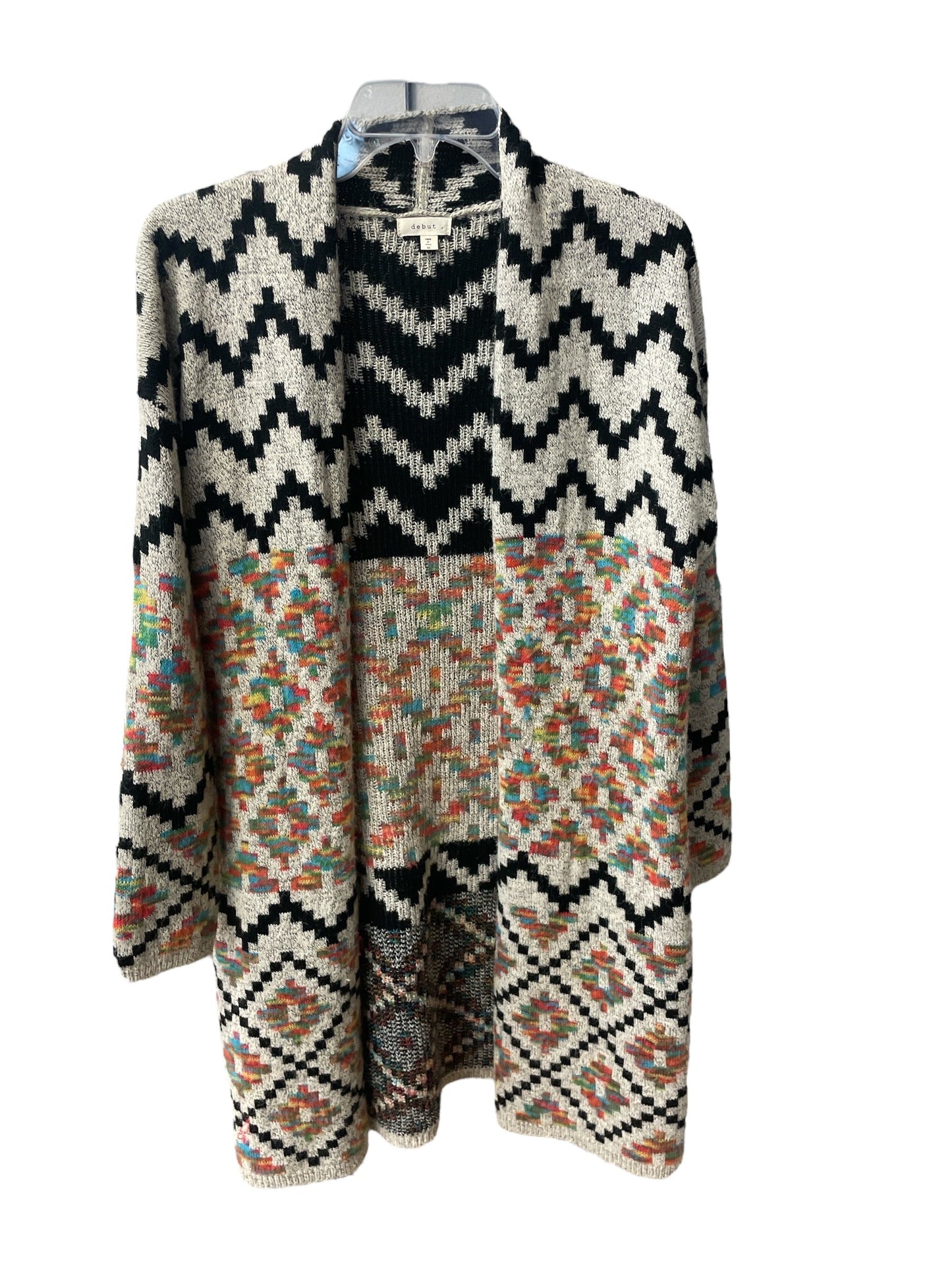 Sweater Cardigan By Debut In Multi-colored, Size: M