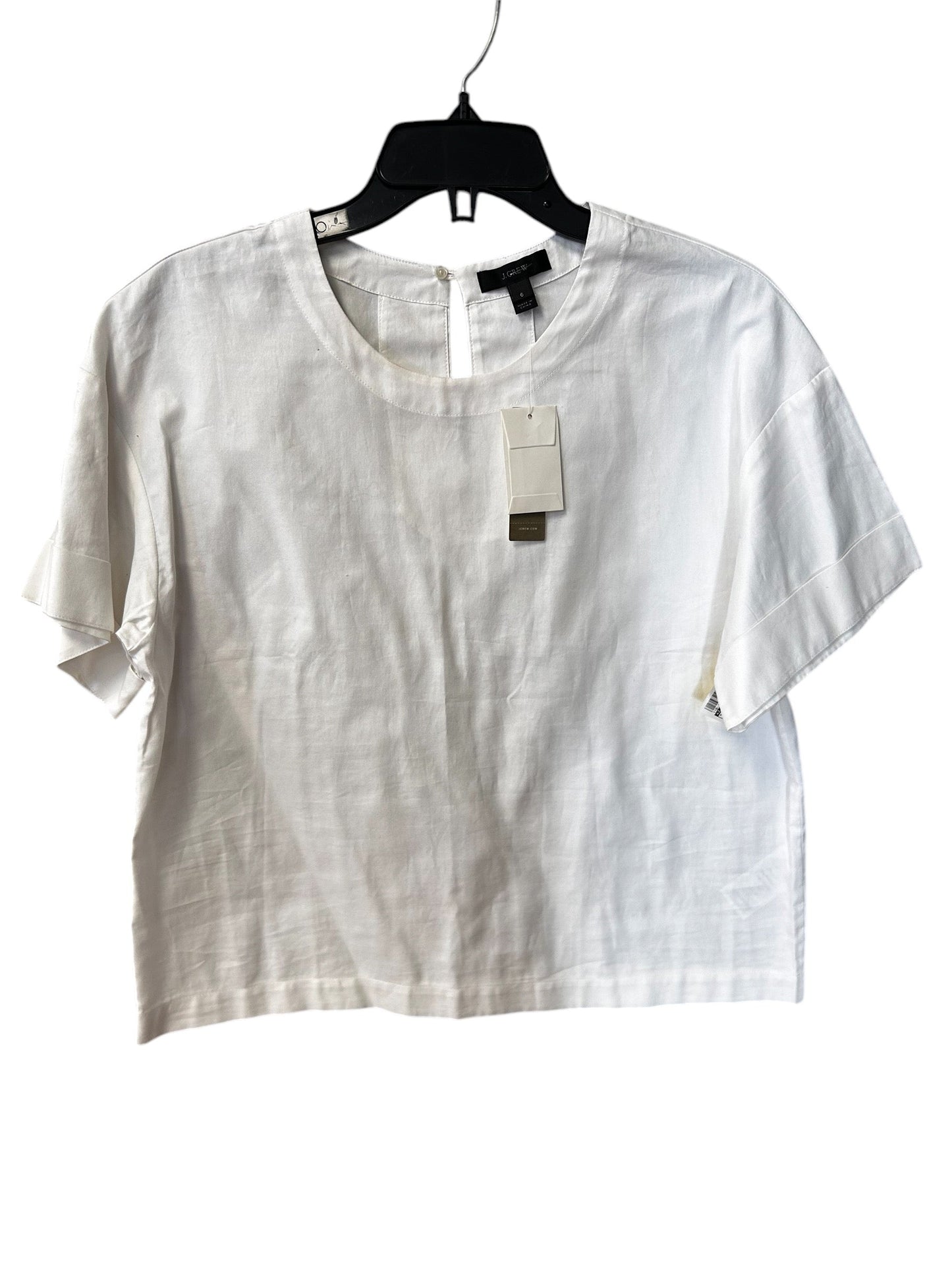 Top Short Sleeve By J. Crew In White, Size: 6