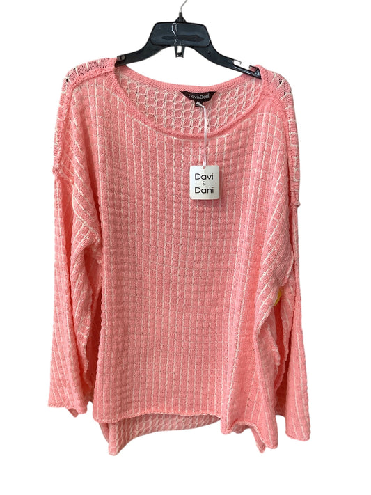 Sweater By Davi & Dani In Pink, Size: 2x