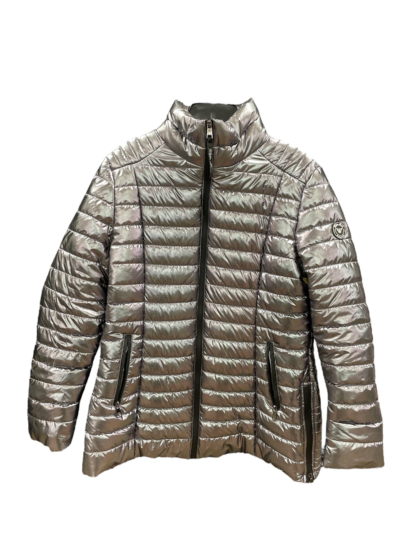 Coat Puffer & Quilted By Cmc In Silver, Size: Xl