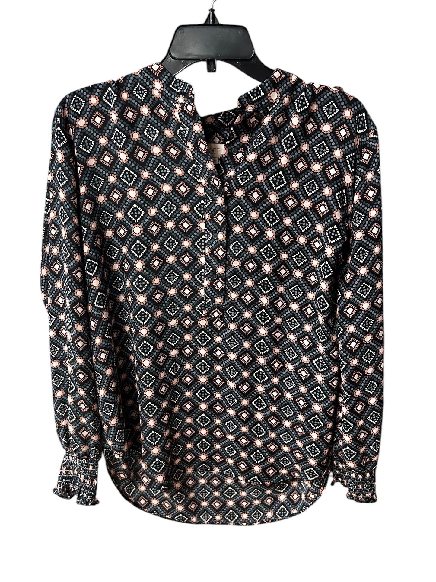 Top Long Sleeve By Loft In Paisley Print, Size: L