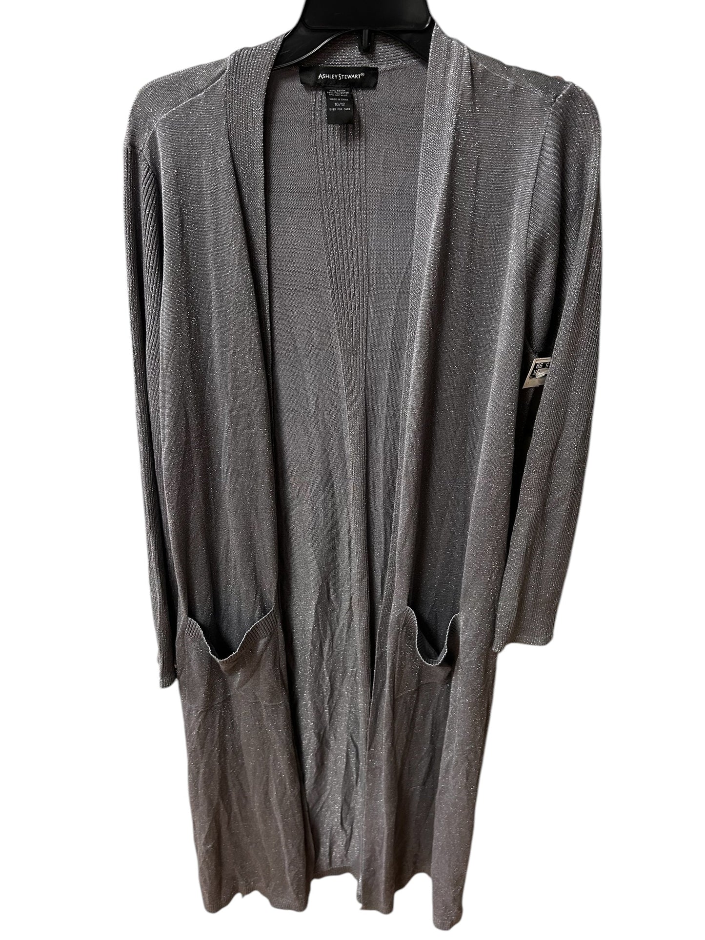 Cardigan By Ashley Stewart In Silver, Size: 0x