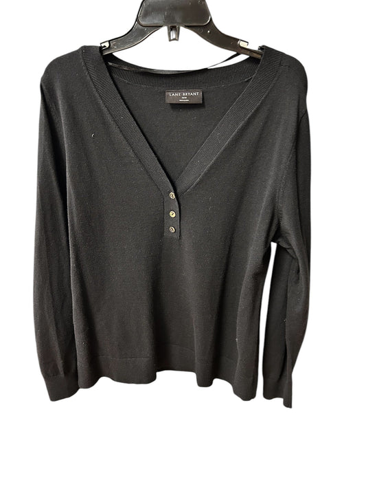 Top Long Sleeve By Lane Bryant In Black, Size: 18