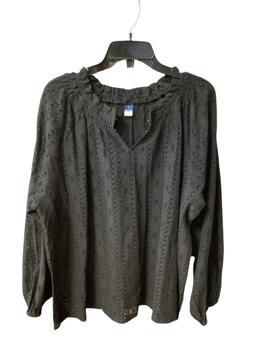 Top Long Sleeve By Old Navy In Black, Size: Xl