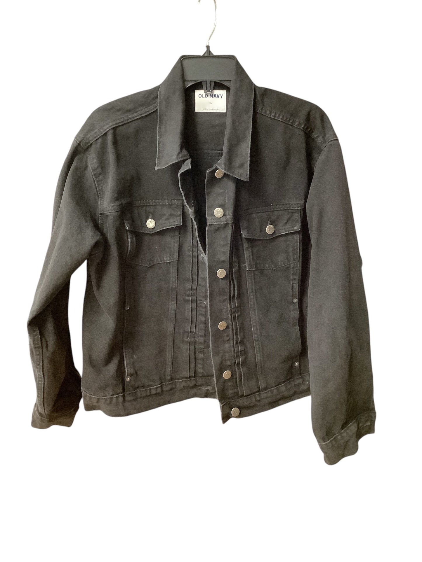 Jacket Denim By Old Navy In Black Denim, Size: Xl