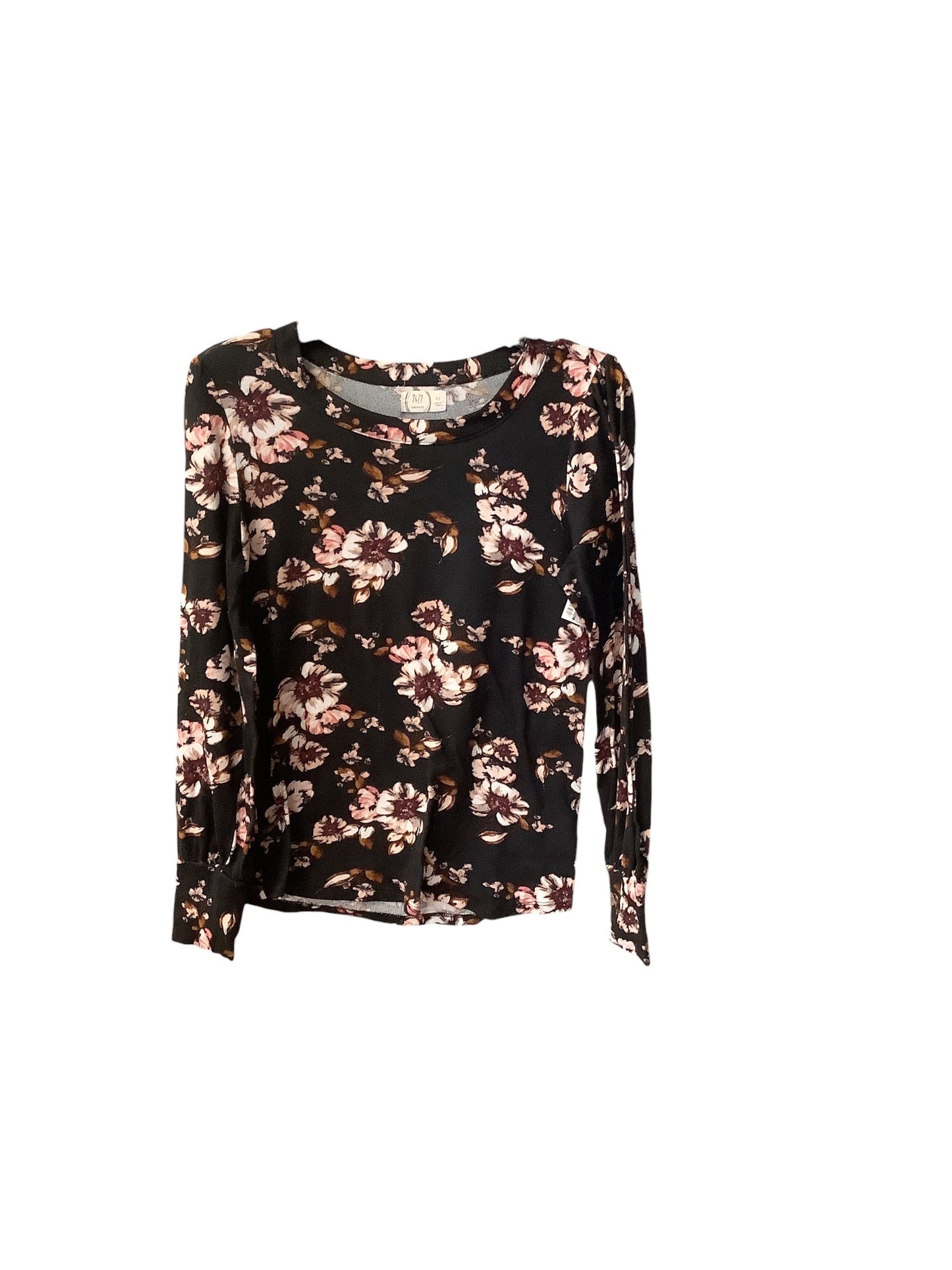 Top Long Sleeve Basic By Maurices In Floral Print, Size: Xs