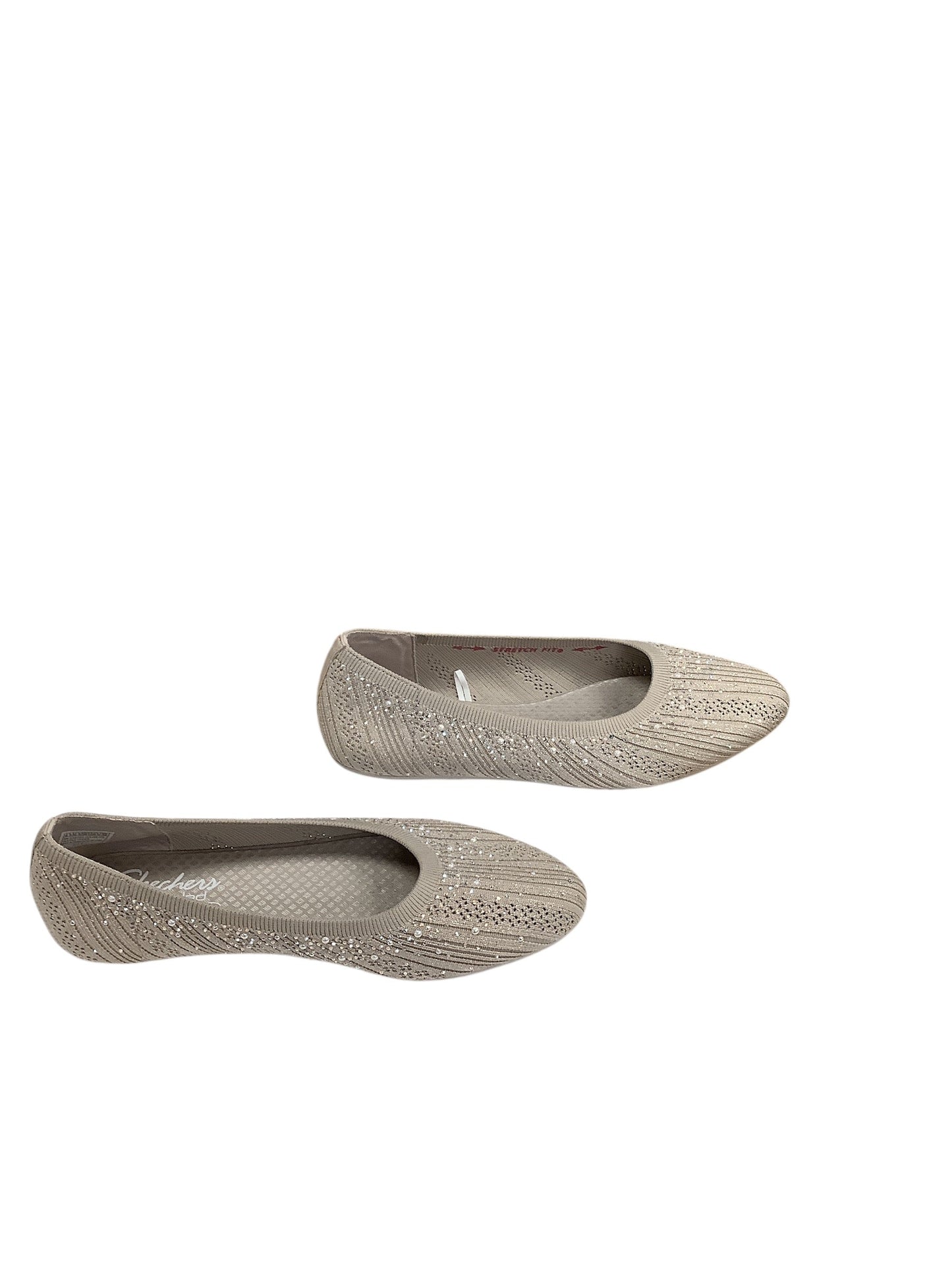 Shoes Flats By Skechers In Silver, Size: 9.5