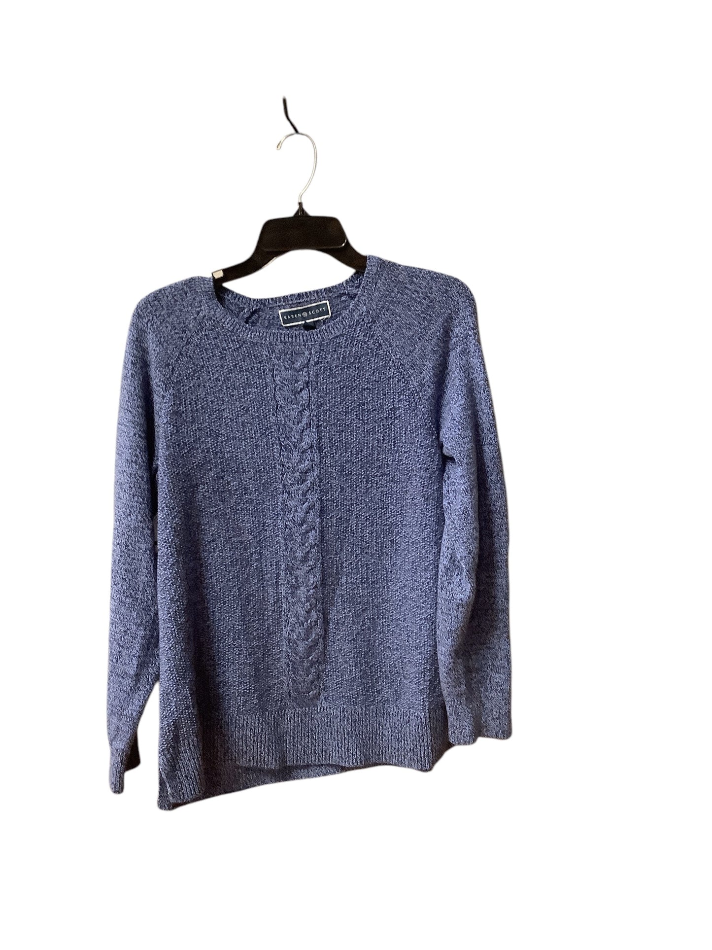 Sweater By Karen Scott In Blue, Size: L