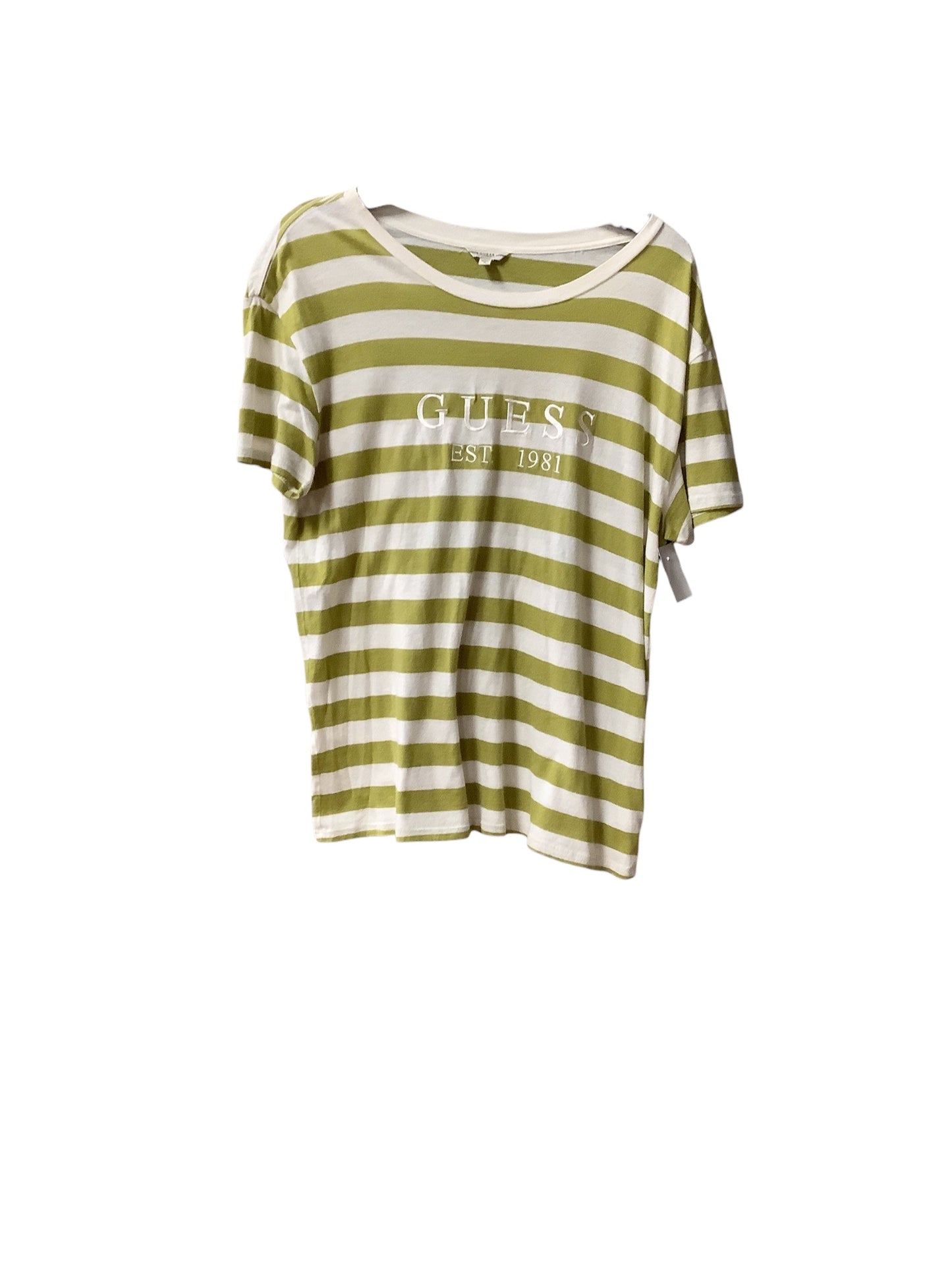 Top Short Sleeve Basic By Guess In Striped Pattern, Size: M