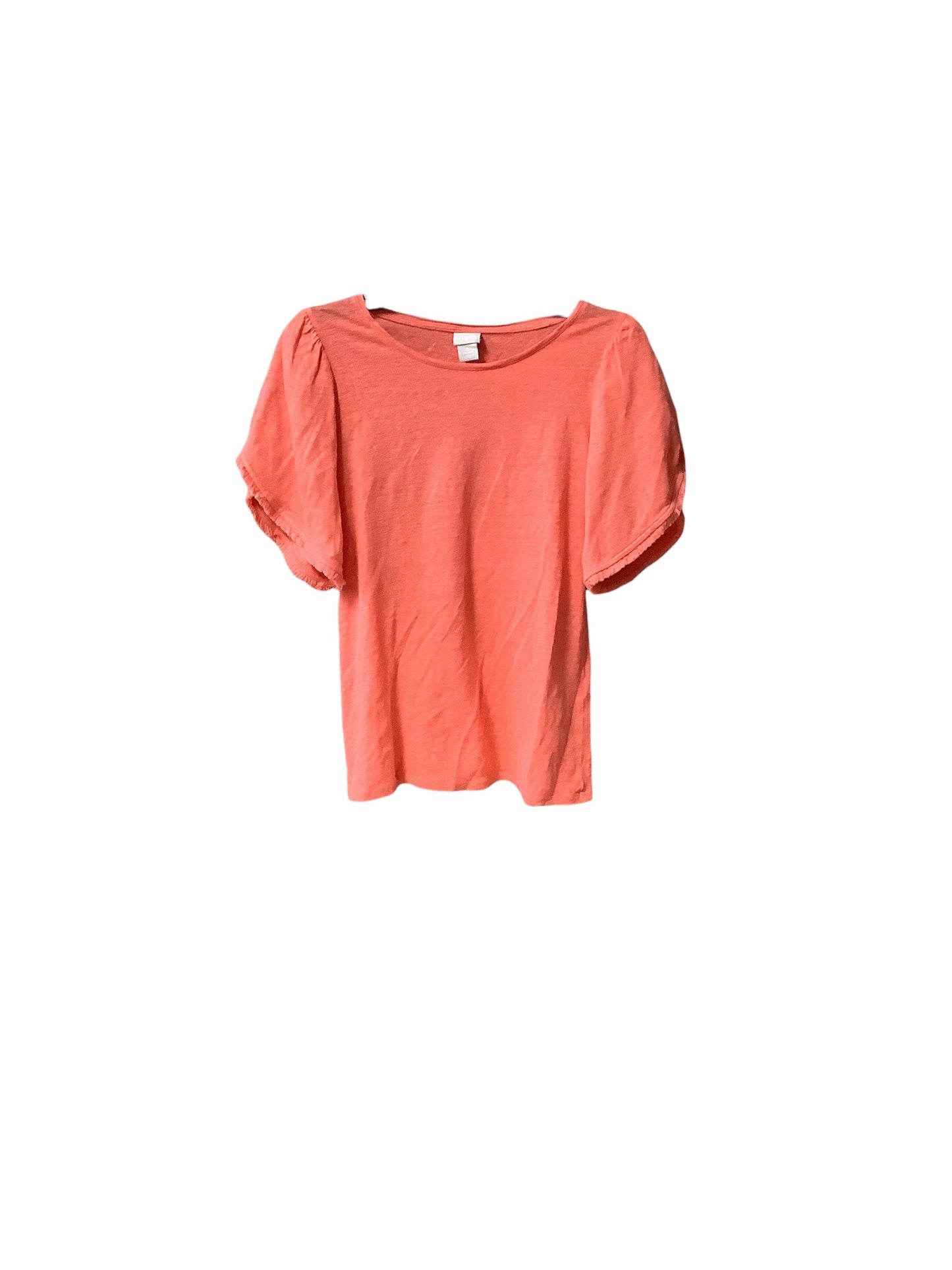 Top Short Sleeve Basic By Chicos In Coral, Size: S