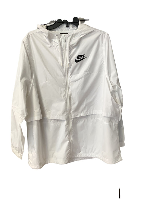 Athletic Jacket By Nike Apparel In White, Size: Xl