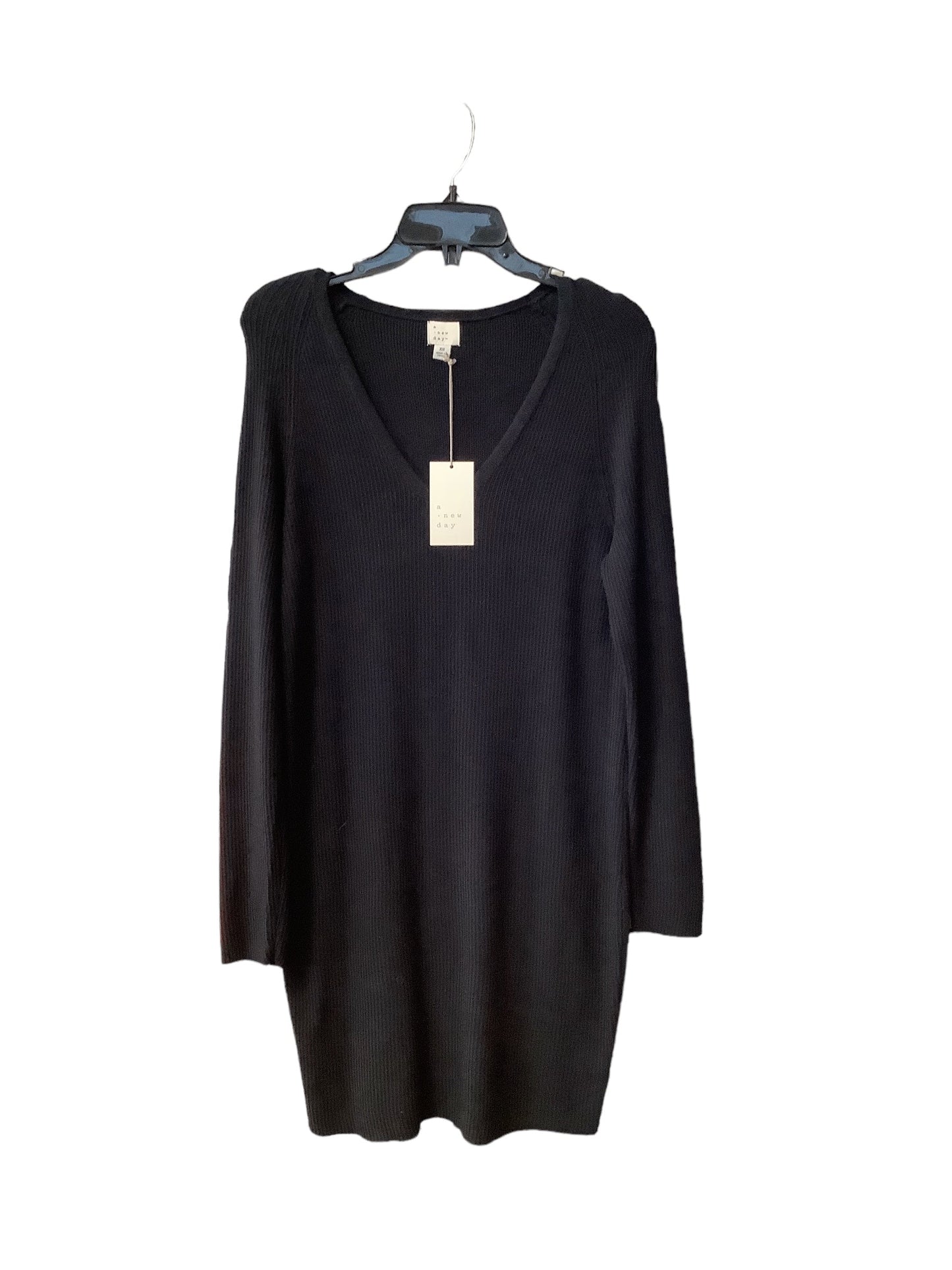 Black Dress Casual Midi A New Day, Size Xs