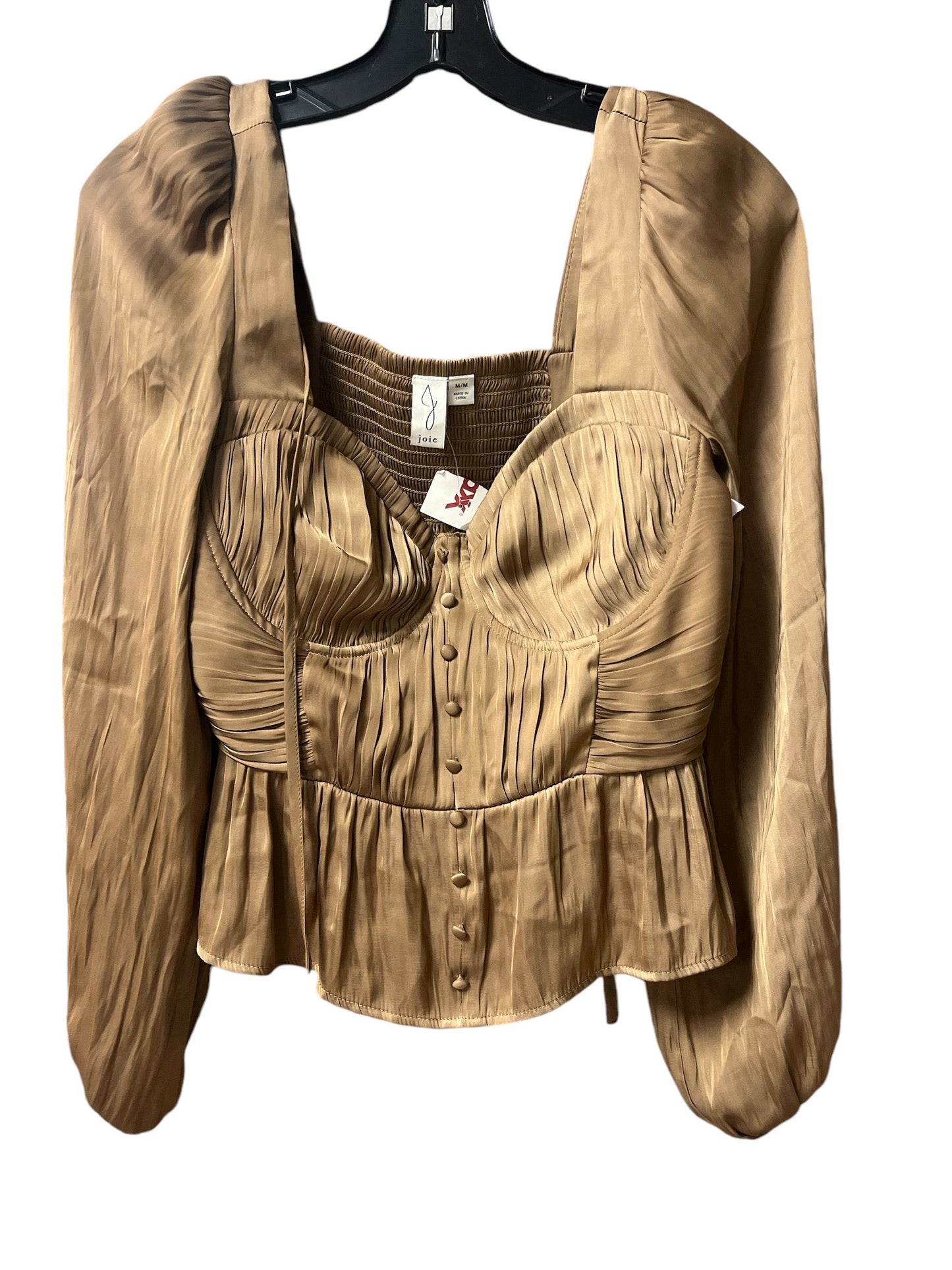 Top Long Sleeve By Joie In Brown, Size: M