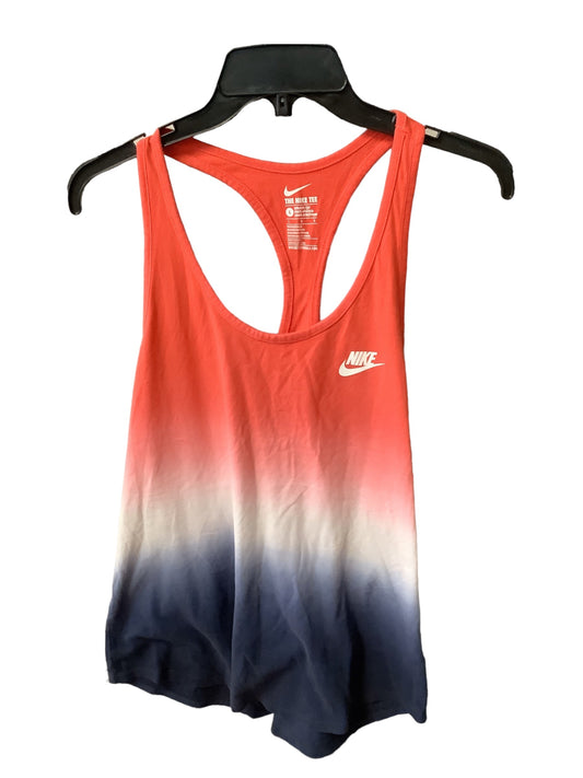 Athletic Tank Top By Nike Apparel In Red & White, Size: L