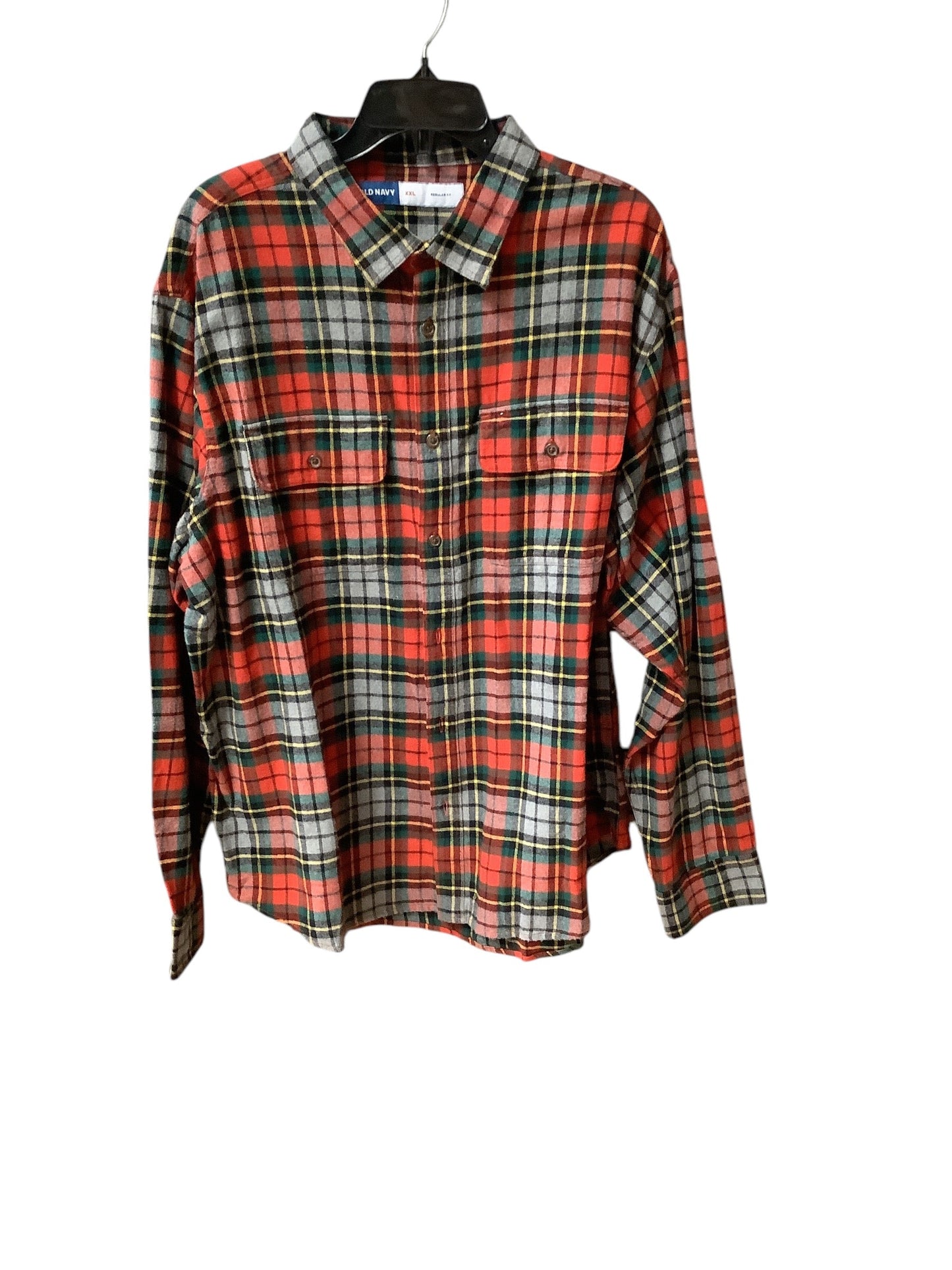 Top Long Sleeve By Old Navy In Plaid, Size: 18