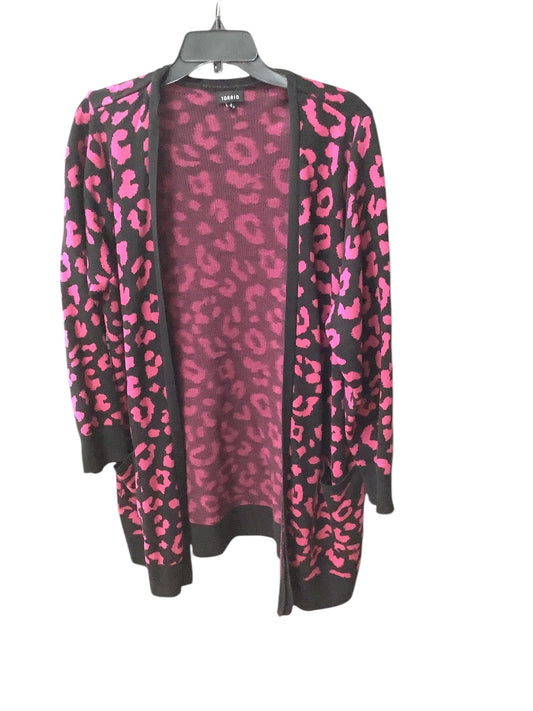 Sweater Cardigan By Torrid In Leopard Print, Size: 22