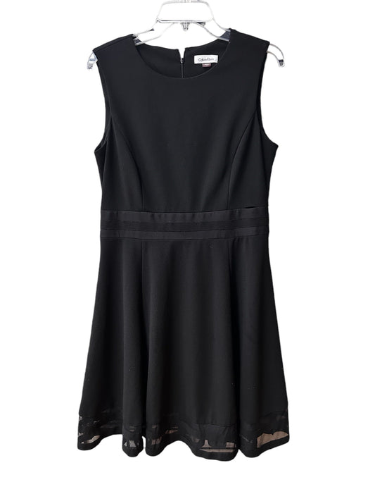 Dress Casual Midi By Calvin Klein In Black, Size: 12