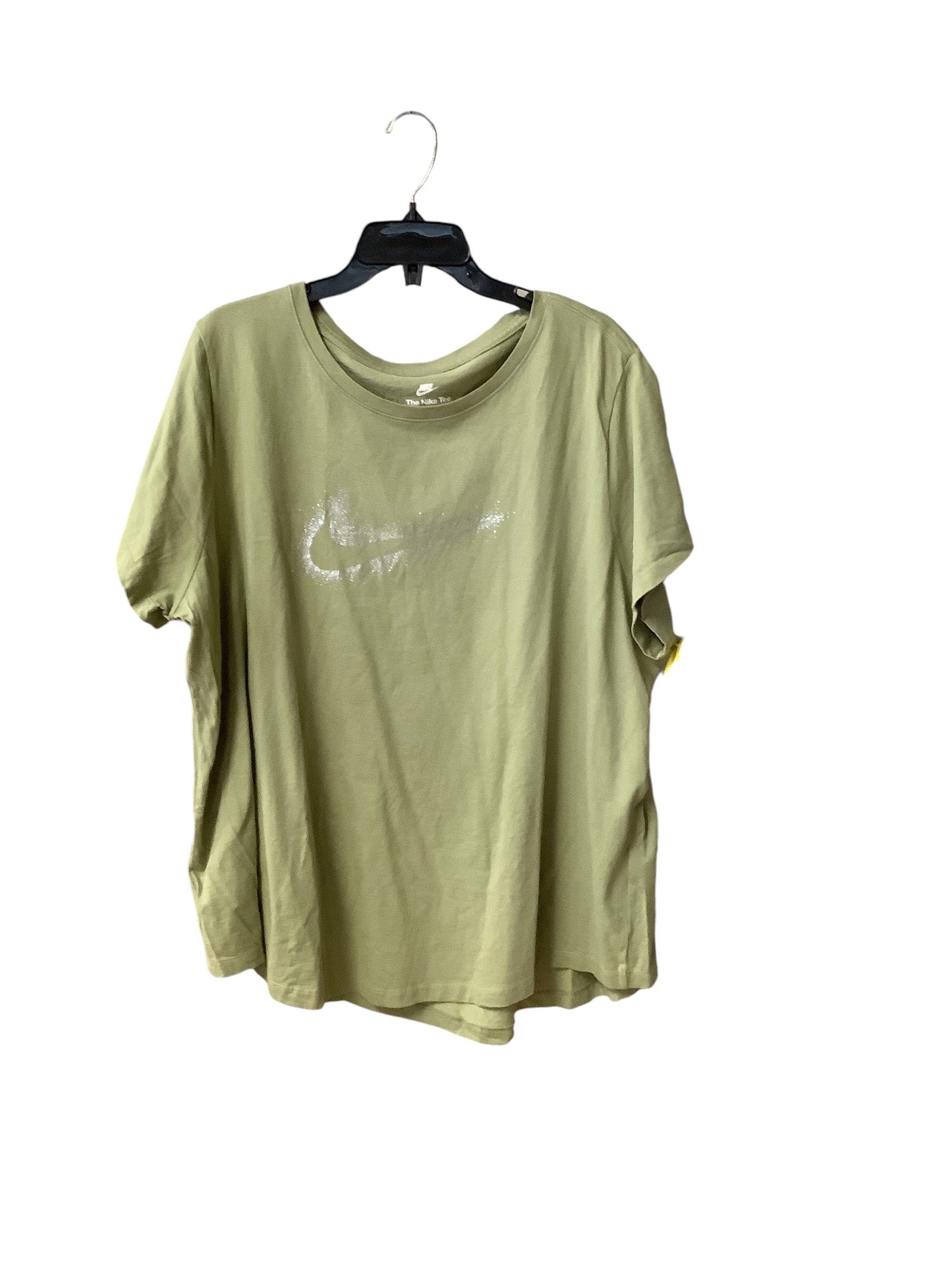 Top Short Sleeve Basic By Nike Apparel In Green, Size: 2x