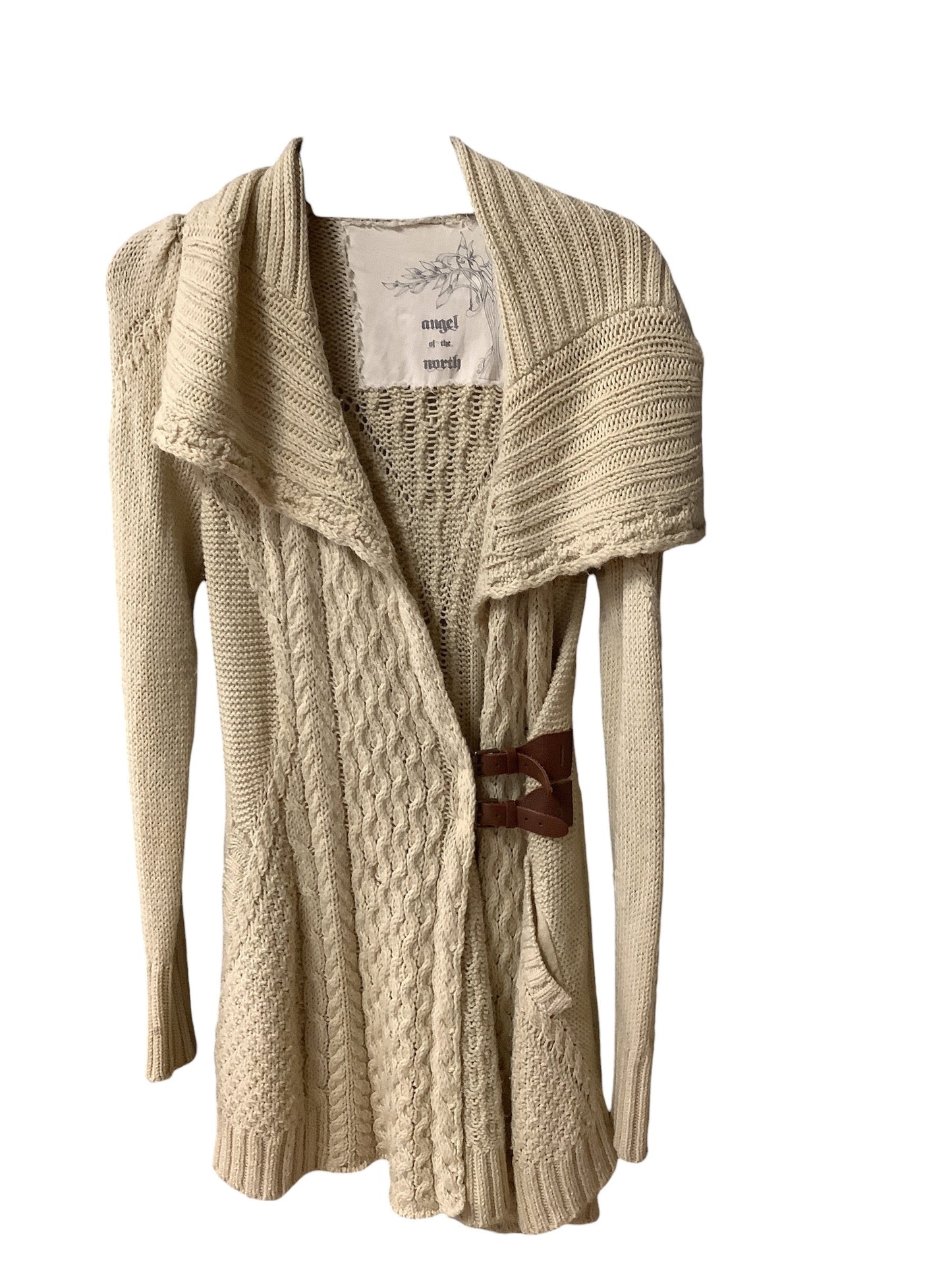 Sweater Cardigan By Cmc In Cream, Size: M