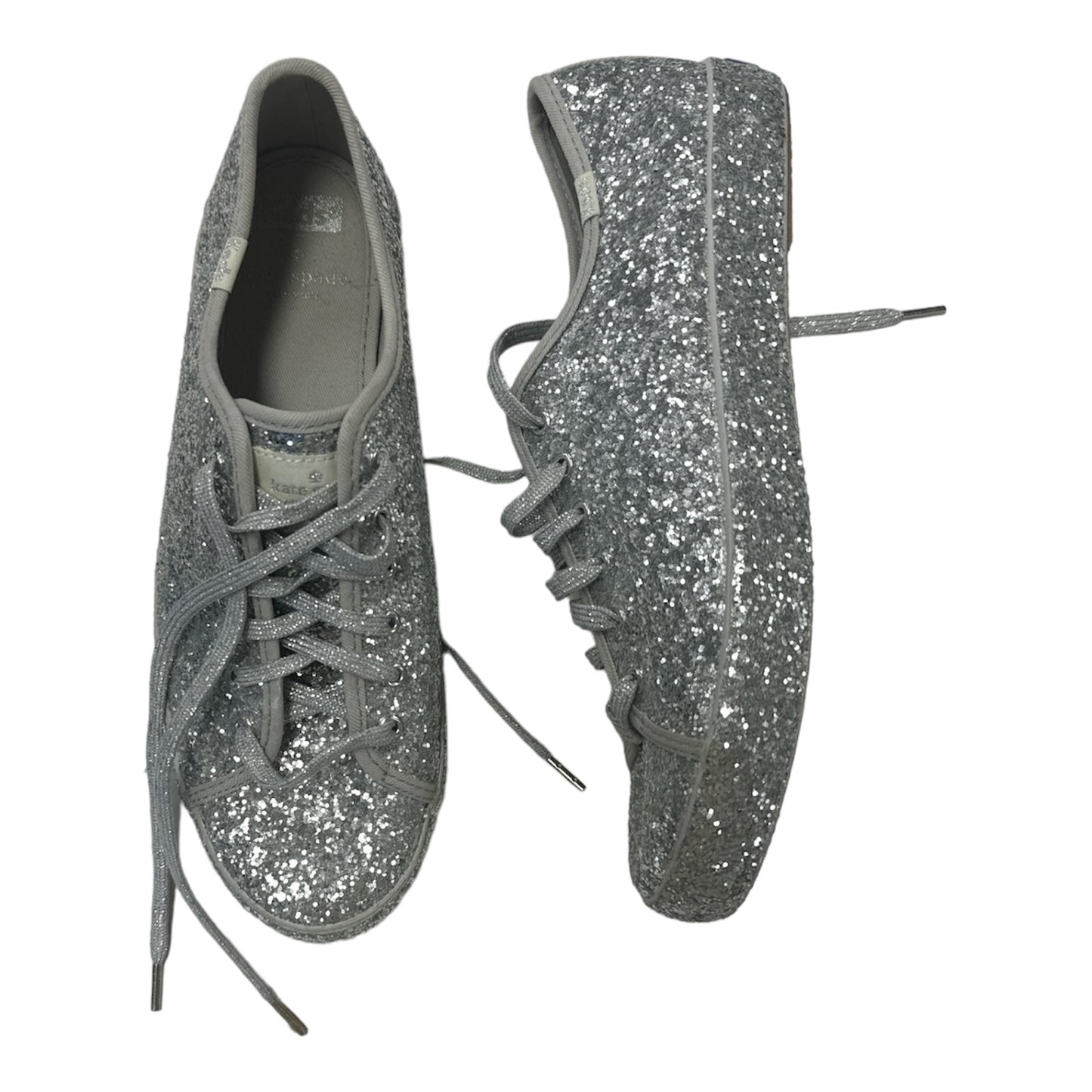Silver Shoes Designer Keds, Size 8