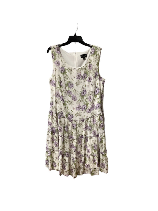 Floral Print Dress Casual Short Connected Apparel, Size 16