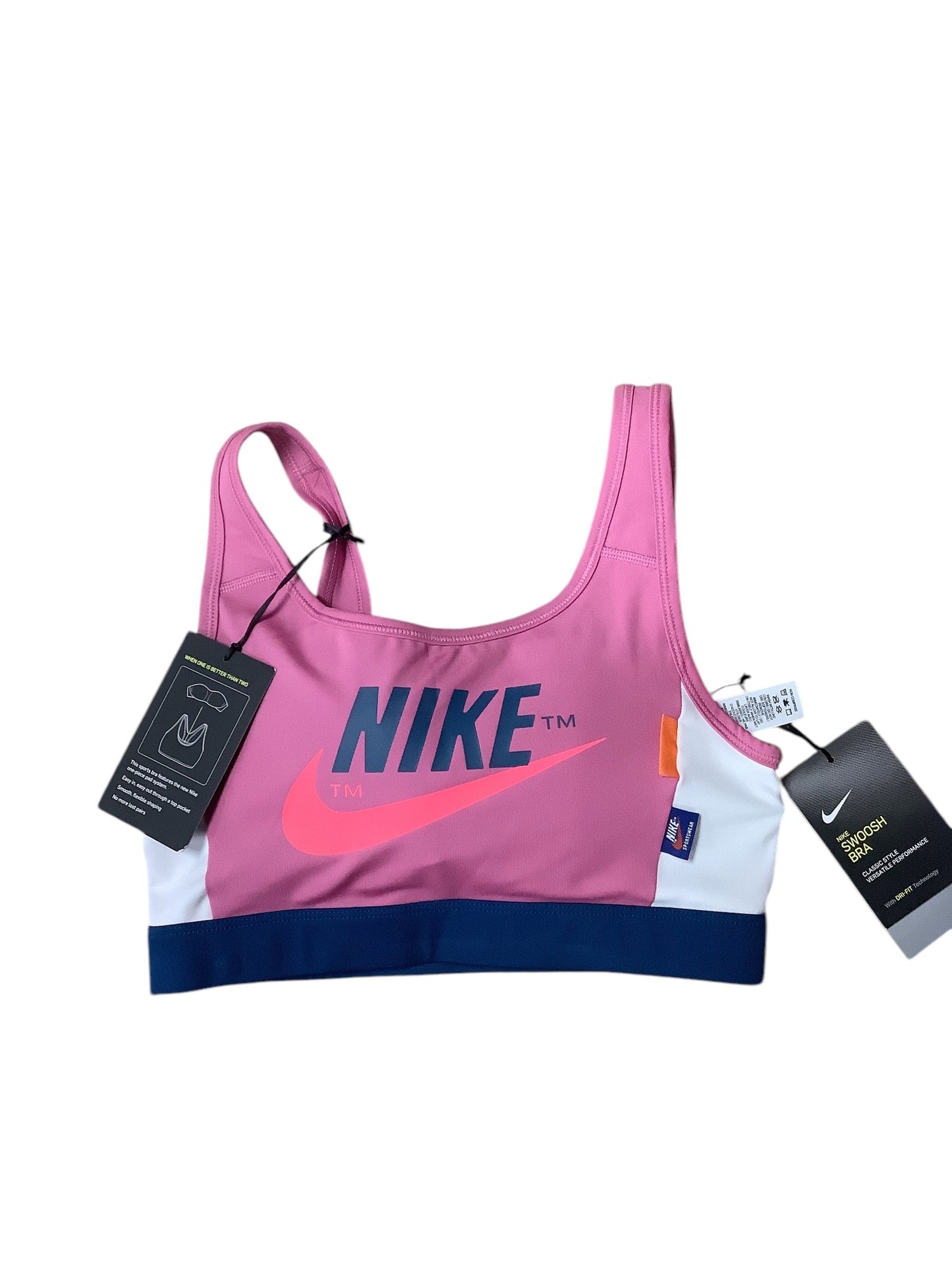 Athletic Bra By Nike Apparel In Blue & Pink, Size: S