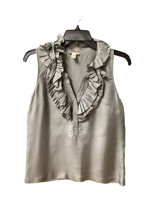 Top Sleeveless By J. Crew In Grey, Size: 4