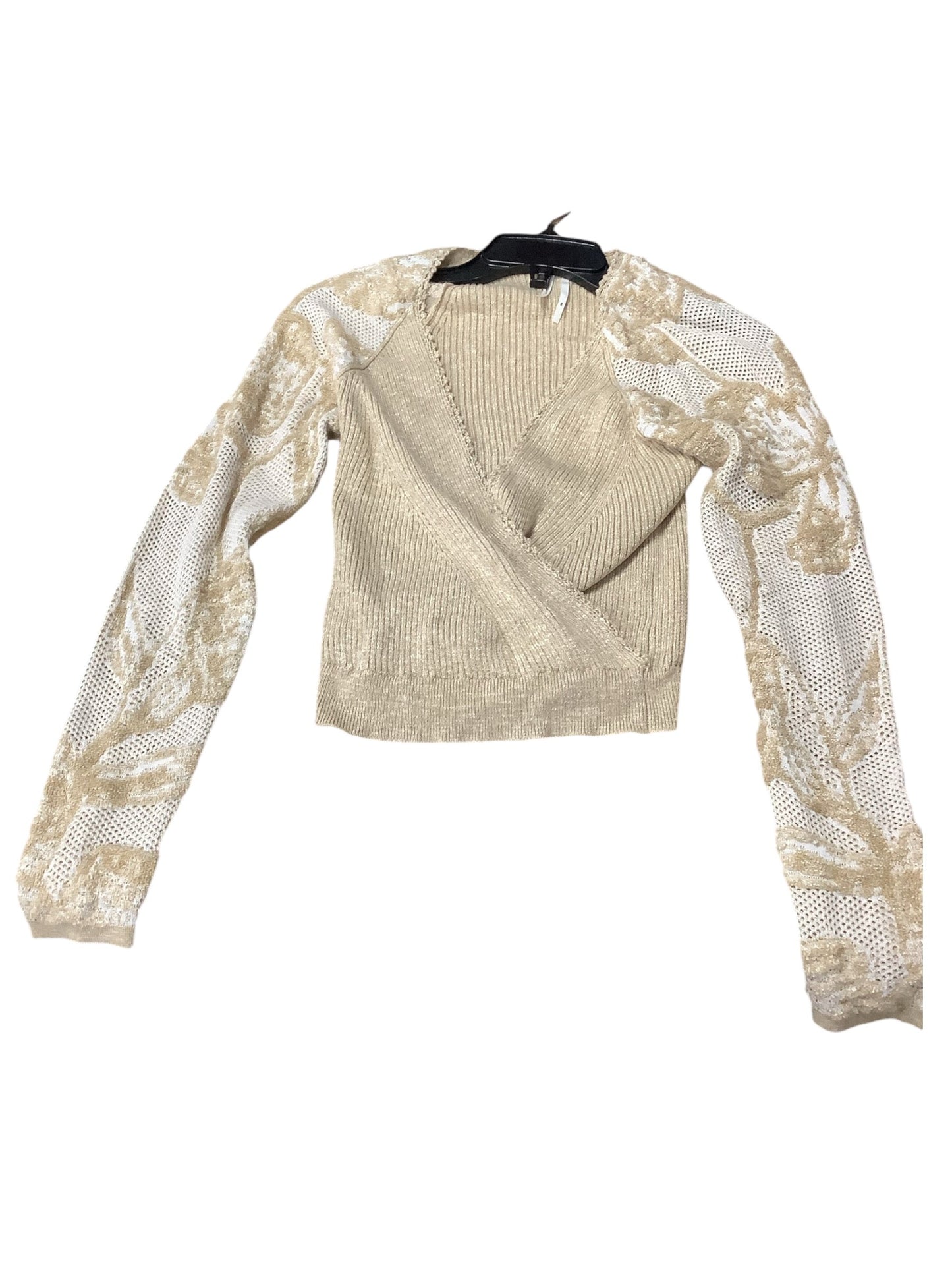 Top Long Sleeve By Anthropologie In Beige, Size: Xs