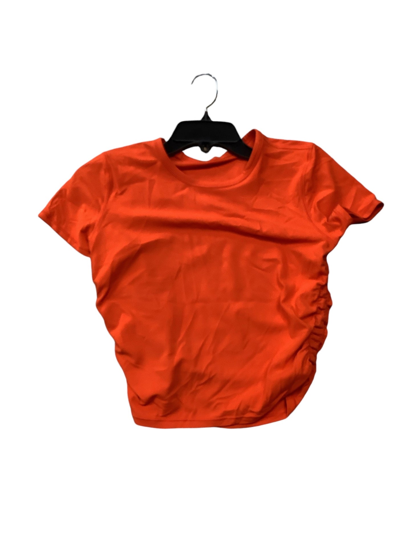 Athletic Top Short Sleeve By Lululemon In Orange, Size: S