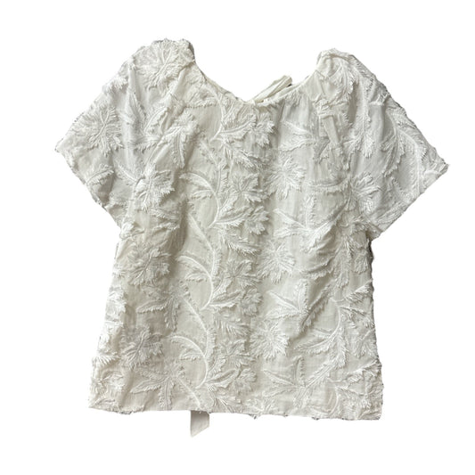 Top Short Sleeve By Bcbgmaxazria In White, Size: M