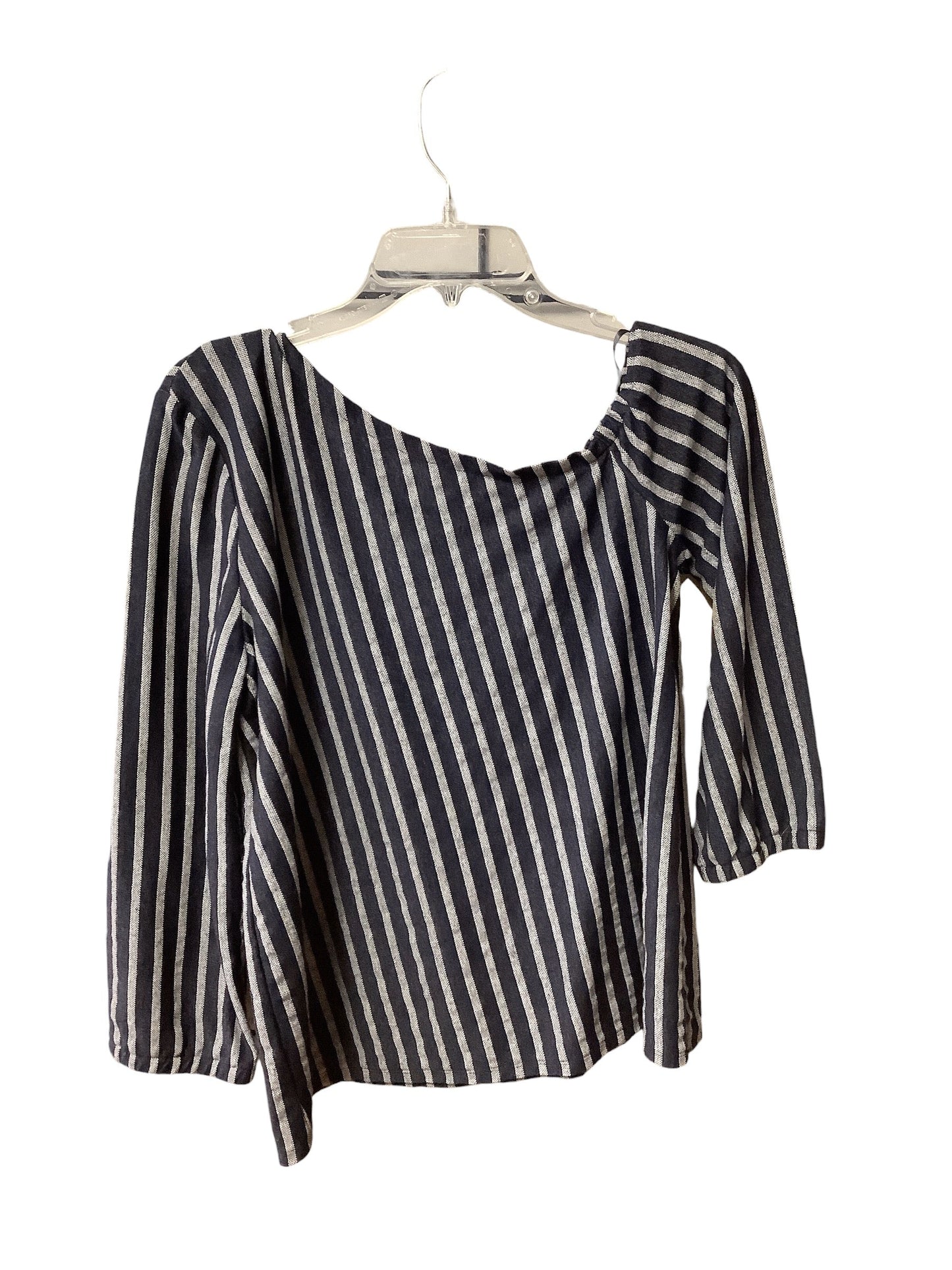 Top Long Sleeve By Banana Republic In Striped Pattern, Size: M