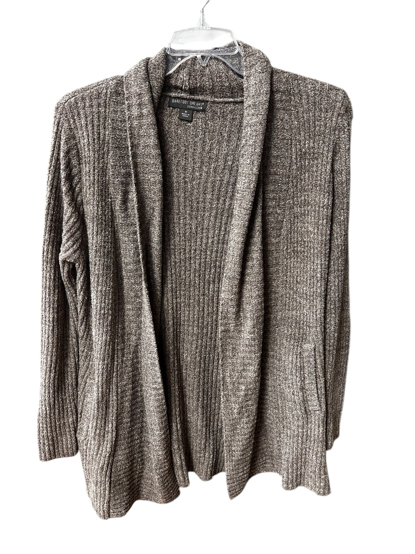 Sweater Cardigan By Barefoot Dreams In Taupe, Size: M