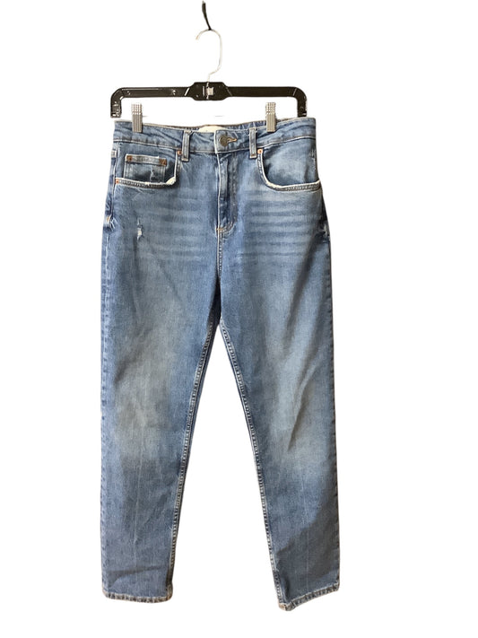 Jeans Straight By Zara In Blue Denim, Size: 4