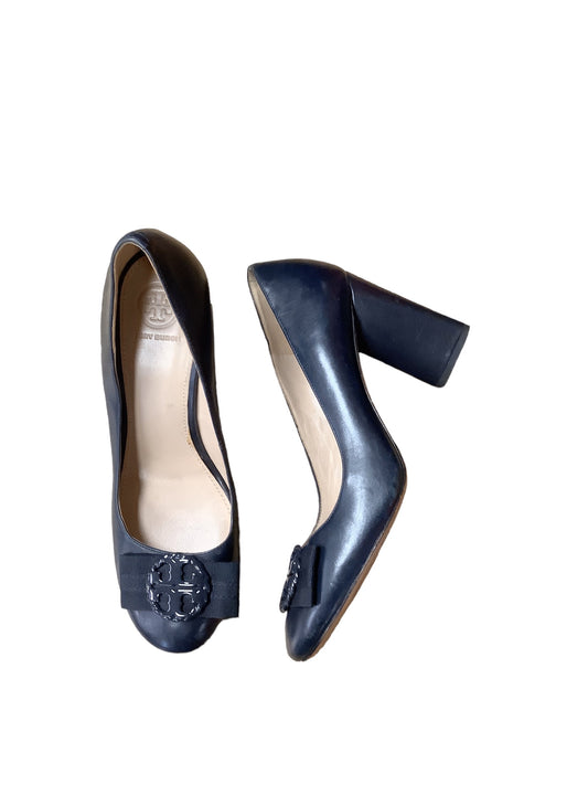Navy Shoes Heels Platform Tory Burch, Size 8
