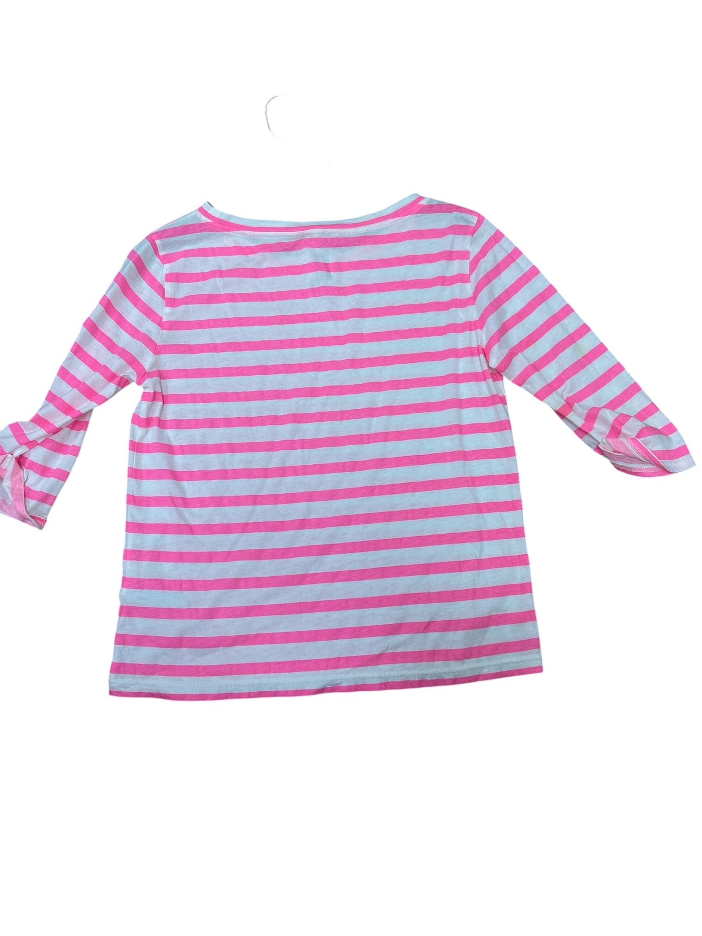 Top 3/4 Sleeve By J. Crew In Striped Pattern, Size: S