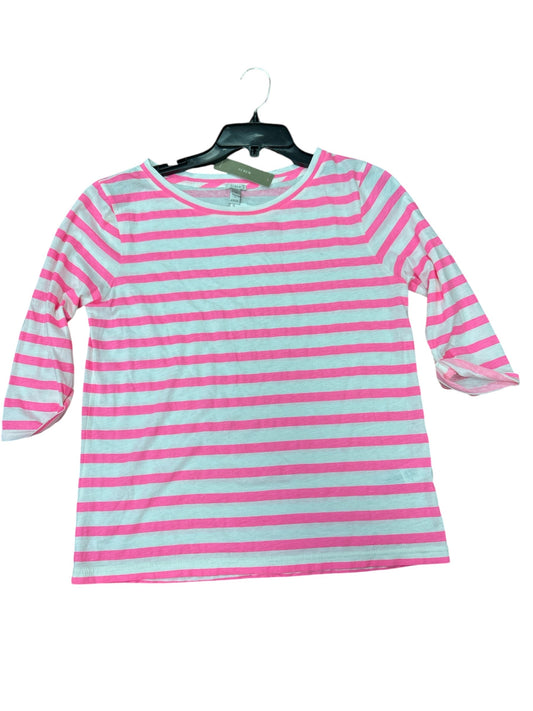 Top 3/4 Sleeve By J. Crew In Striped Pattern, Size: S