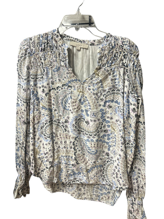 Top Long Sleeve By Loft In Floral Print, Size: Xs